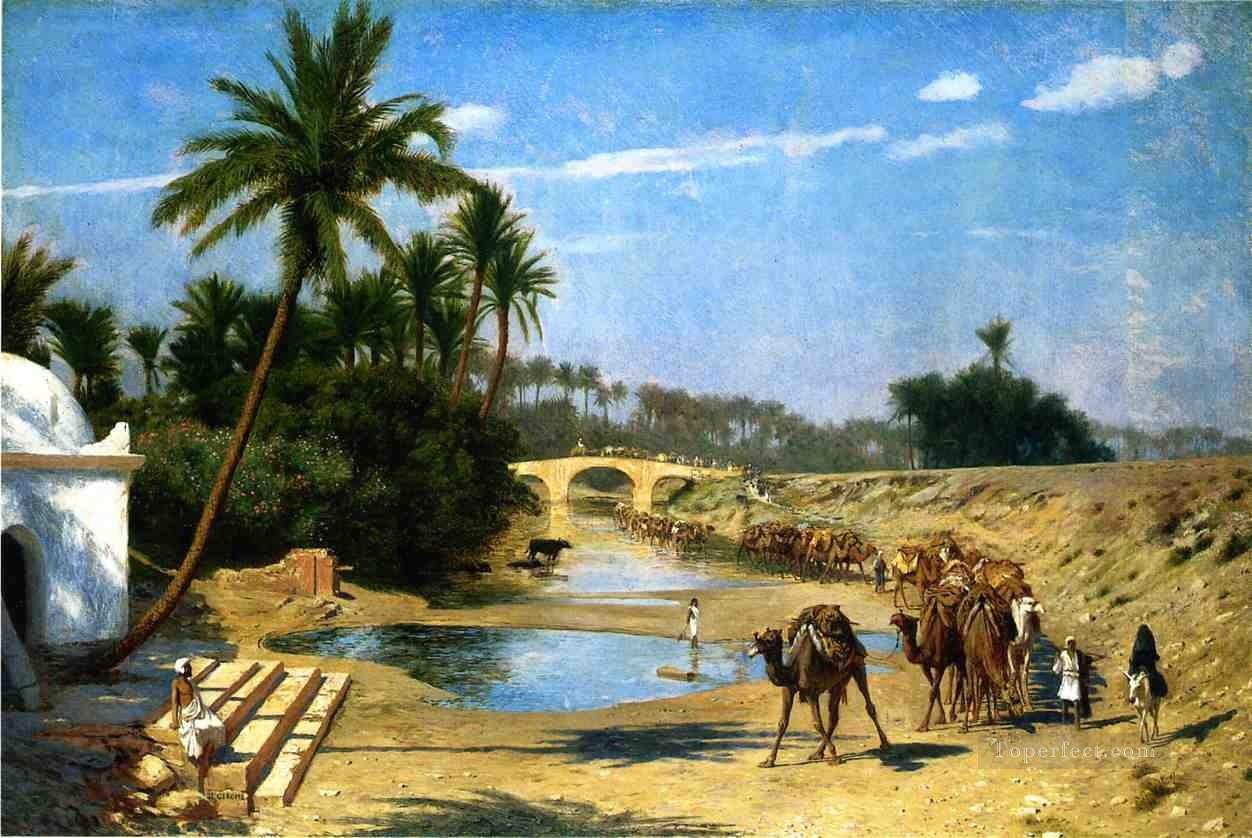 An Arab Caravan Greek Arabian Orientalism Jean Leon Gerome Oil Paintings